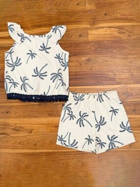 Kids Rachel Zoe Printed Fringe Hem Tank Top and Shorts Set Size 6X